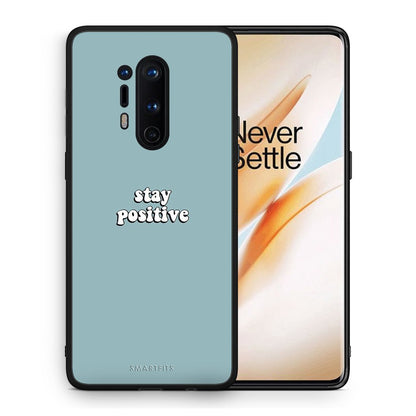 Θήκη OnePlus 8 Pro Positive Text από τη Smartfits με σχέδιο στο πίσω μέρος και μαύρο περίβλημα | OnePlus 8 Pro Positive Text case with colorful back and black bezels