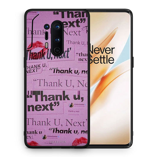 Θήκη Αγίου Βαλεντίνου OnePlus 8 Pro Thank You Next από τη Smartfits με σχέδιο στο πίσω μέρος και μαύρο περίβλημα | OnePlus 8 Pro Thank You Next case with colorful back and black bezels
