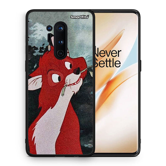 Θήκη OnePlus 8 Pro Tod And Vixey Love 1 από τη Smartfits με σχέδιο στο πίσω μέρος και μαύρο περίβλημα | OnePlus 8 Pro Tod And Vixey Love 1 case with colorful back and black bezels