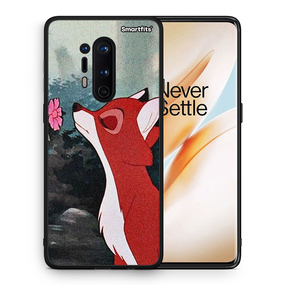 Θήκη OnePlus 8 Pro Tod And Vixey Love 2 από τη Smartfits με σχέδιο στο πίσω μέρος και μαύρο περίβλημα | OnePlus 8 Pro Tod And Vixey Love 2 case with colorful back and black bezels