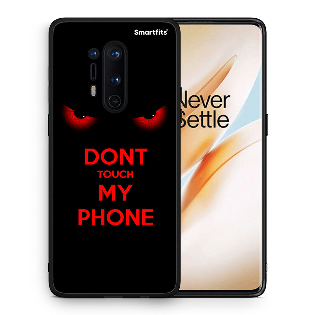 Θήκη OnePlus 8 Pro Touch My Phone από τη Smartfits με σχέδιο στο πίσω μέρος και μαύρο περίβλημα | OnePlus 8 Pro Touch My Phone case with colorful back and black bezels