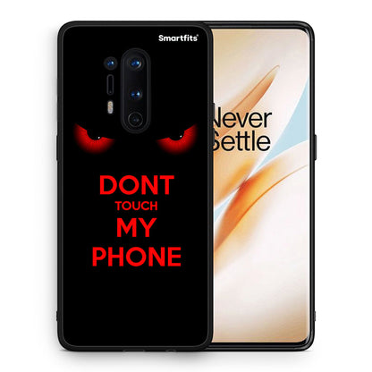 Θήκη OnePlus 8 Pro Touch My Phone από τη Smartfits με σχέδιο στο πίσω μέρος και μαύρο περίβλημα | OnePlus 8 Pro Touch My Phone case with colorful back and black bezels