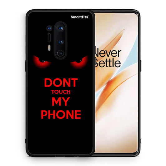 Θήκη OnePlus 8 Pro Touch My Phone από τη Smartfits με σχέδιο στο πίσω μέρος και μαύρο περίβλημα | OnePlus 8 Pro Touch My Phone case with colorful back and black bezels