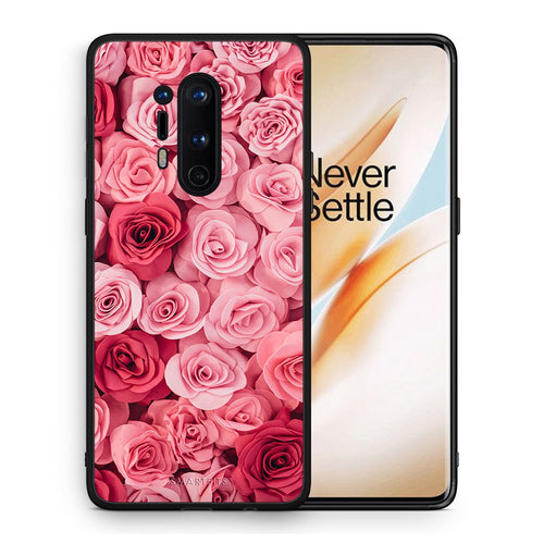 Θήκη OnePlus 8 Pro RoseGarden Valentine από τη Smartfits με σχέδιο στο πίσω μέρος και μαύρο περίβλημα | OnePlus 8 Pro RoseGarden Valentine case with colorful back and black bezels
