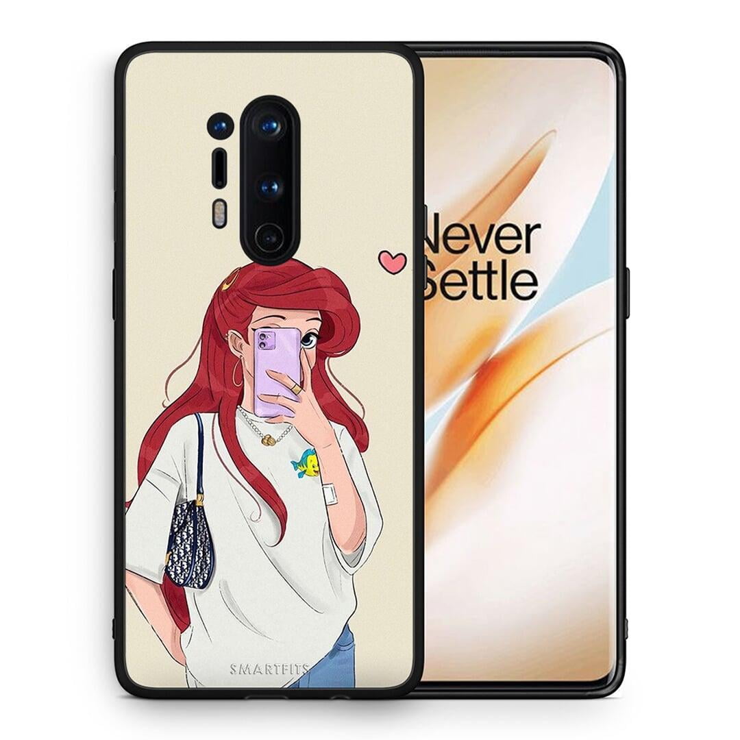 Θήκη OnePlus 8 Pro Walking Mermaid από τη Smartfits με σχέδιο στο πίσω μέρος και μαύρο περίβλημα | OnePlus 8 Pro Walking Mermaid case with colorful back and black bezels