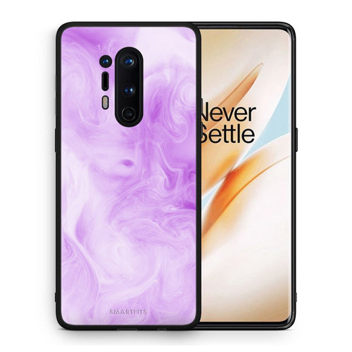 Θήκη OnePlus 8 Pro Lavender Watercolor από τη Smartfits με σχέδιο στο πίσω μέρος και μαύρο περίβλημα | OnePlus 8 Pro Lavender Watercolor case with colorful back and black bezels