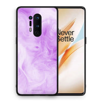 Thumbnail for Θήκη OnePlus 8 Pro Lavender Watercolor από τη Smartfits με σχέδιο στο πίσω μέρος και μαύρο περίβλημα | OnePlus 8 Pro Lavender Watercolor case with colorful back and black bezels