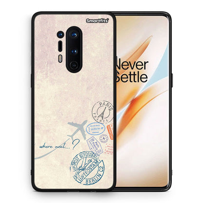 Θήκη OnePlus 8 Pro Where Next από τη Smartfits με σχέδιο στο πίσω μέρος και μαύρο περίβλημα | OnePlus 8 Pro Where Next case with colorful back and black bezels