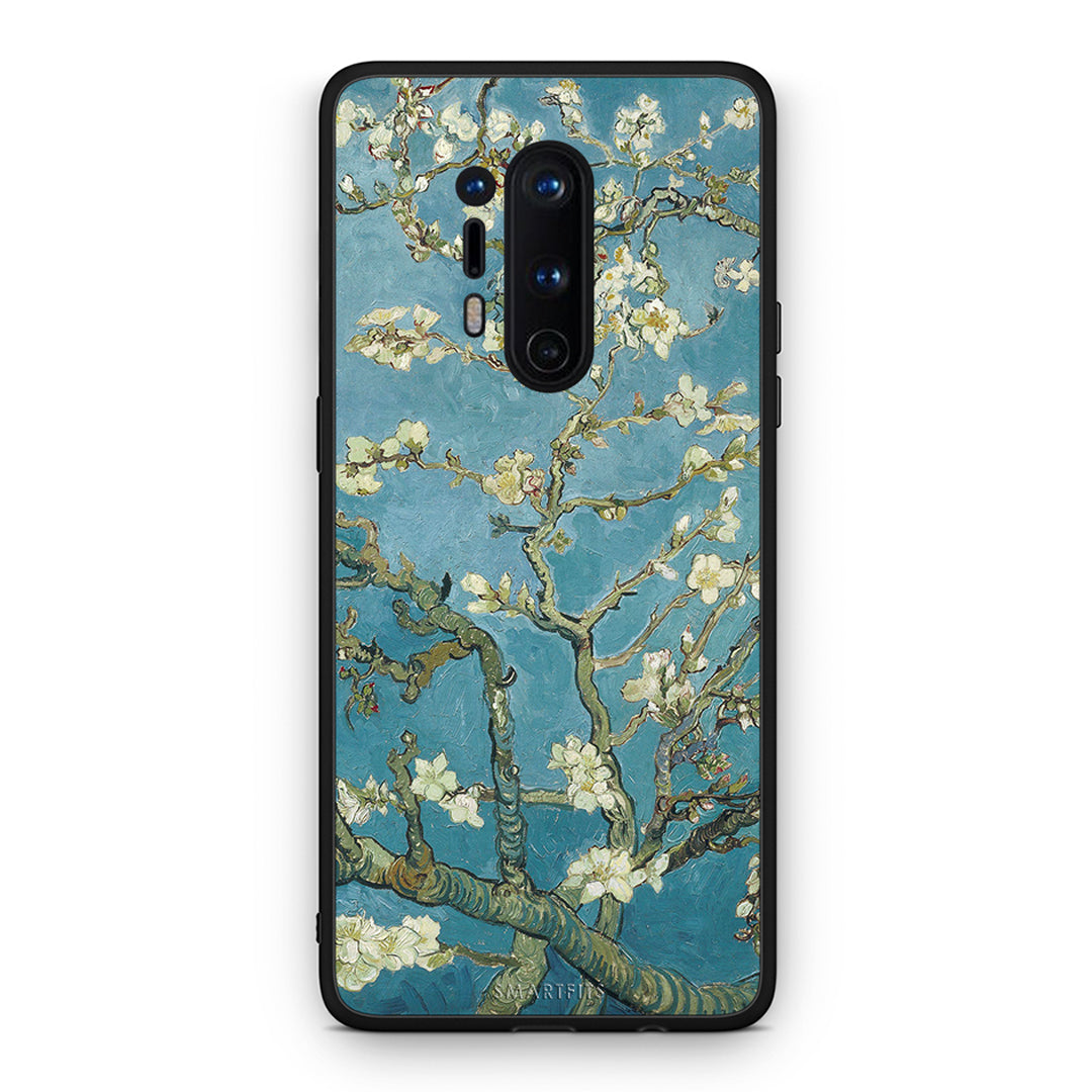 OnePlus 8 Pro White Blossoms θήκη από τη Smartfits με σχέδιο στο πίσω μέρος και μαύρο περίβλημα | Smartphone case with colorful back and black bezels by Smartfits