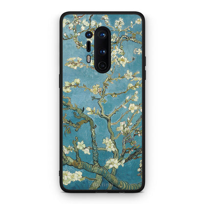 OnePlus 8 Pro White Blossoms θήκη από τη Smartfits με σχέδιο στο πίσω μέρος και μαύρο περίβλημα | Smartphone case with colorful back and black bezels by Smartfits