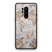 Thumbnail for OnePlus 8 Pro World Map Θήκη από τη Smartfits με σχέδιο στο πίσω μέρος και μαύρο περίβλημα | Smartphone case with colorful back and black bezels by Smartfits