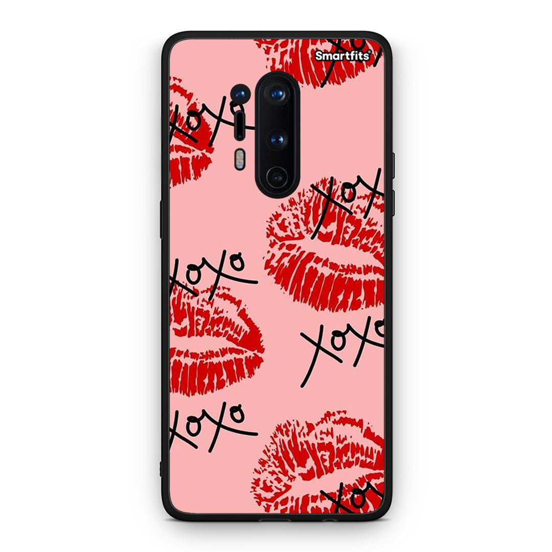 OnePlus 8 Pro XOXO Lips θήκη από τη Smartfits με σχέδιο στο πίσω μέρος και μαύρο περίβλημα | Smartphone case with colorful back and black bezels by Smartfits