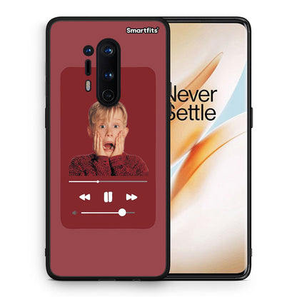 Θήκη OnePlus 8 Pro Xmas Alone Music από τη Smartfits με σχέδιο στο πίσω μέρος και μαύρο περίβλημα | OnePlus 8 Pro Xmas Alone Music case with colorful back and black bezels