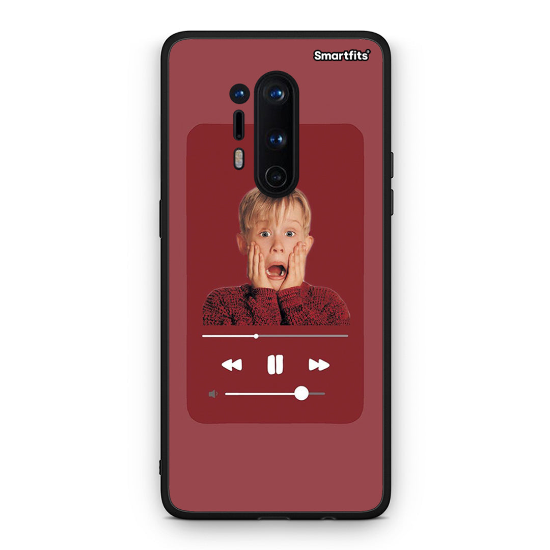 OnePlus 8 Pro Xmas Alone Music θήκη από τη Smartfits με σχέδιο στο πίσω μέρος και μαύρο περίβλημα | Smartphone case with colorful back and black bezels by Smartfits