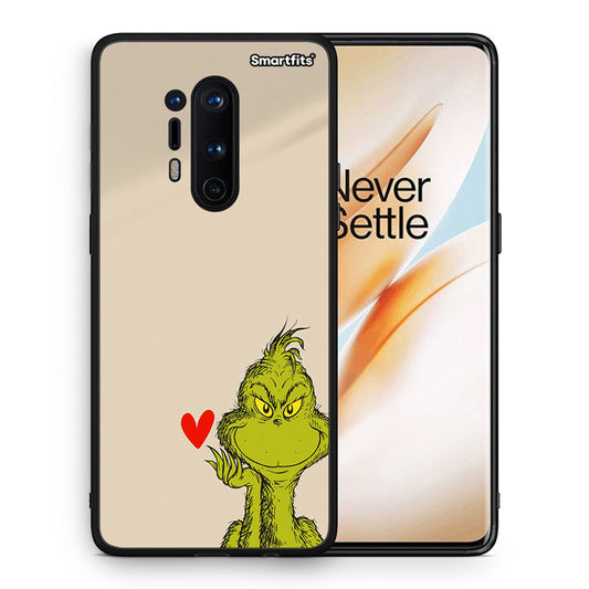 Θήκη OnePlus 8 Pro Xmas Grinch από τη Smartfits με σχέδιο στο πίσω μέρος και μαύρο περίβλημα | OnePlus 8 Pro Xmas Grinch case with colorful back and black bezels