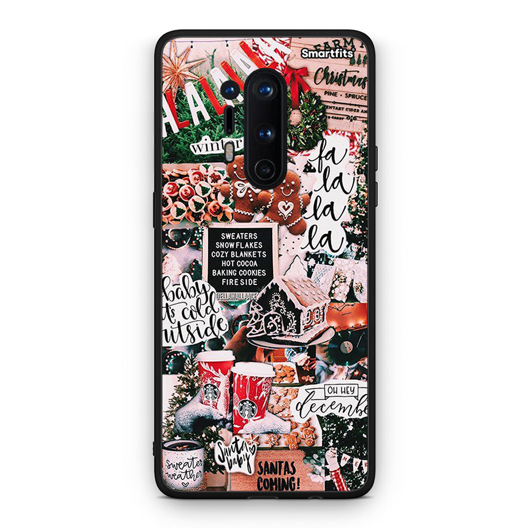 OnePlus 8 Pro Xmas Habbits θήκη από τη Smartfits με σχέδιο στο πίσω μέρος και μαύρο περίβλημα | Smartphone case with colorful back and black bezels by Smartfits