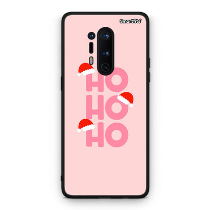 OnePlus 8 Pro Xmas Ho Ho Ho θήκη από τη Smartfits με σχέδιο στο πίσω μέρος και μαύρο περίβλημα | Smartphone case with colorful back and black bezels by Smartfits