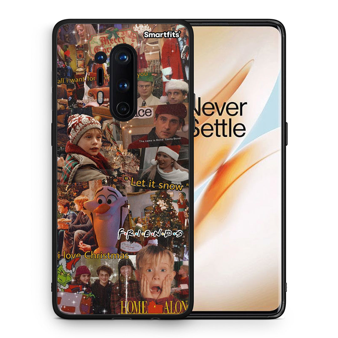 Θήκη OnePlus 8 Pro Xmas Wishes από τη Smartfits με σχέδιο στο πίσω μέρος και μαύρο περίβλημα | OnePlus 8 Pro Xmas Wishes case with colorful back and black bezels