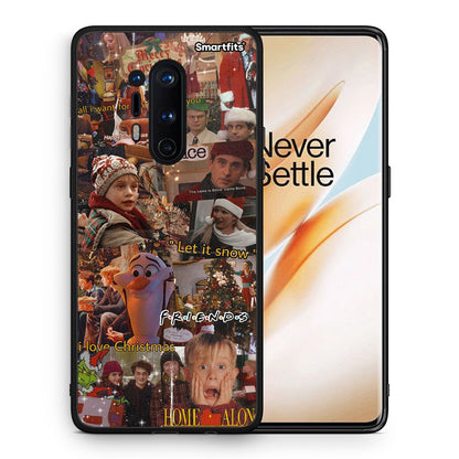 Θήκη OnePlus 8 Pro Xmas Wishes από τη Smartfits με σχέδιο στο πίσω μέρος και μαύρο περίβλημα | OnePlus 8 Pro Xmas Wishes case with colorful back and black bezels