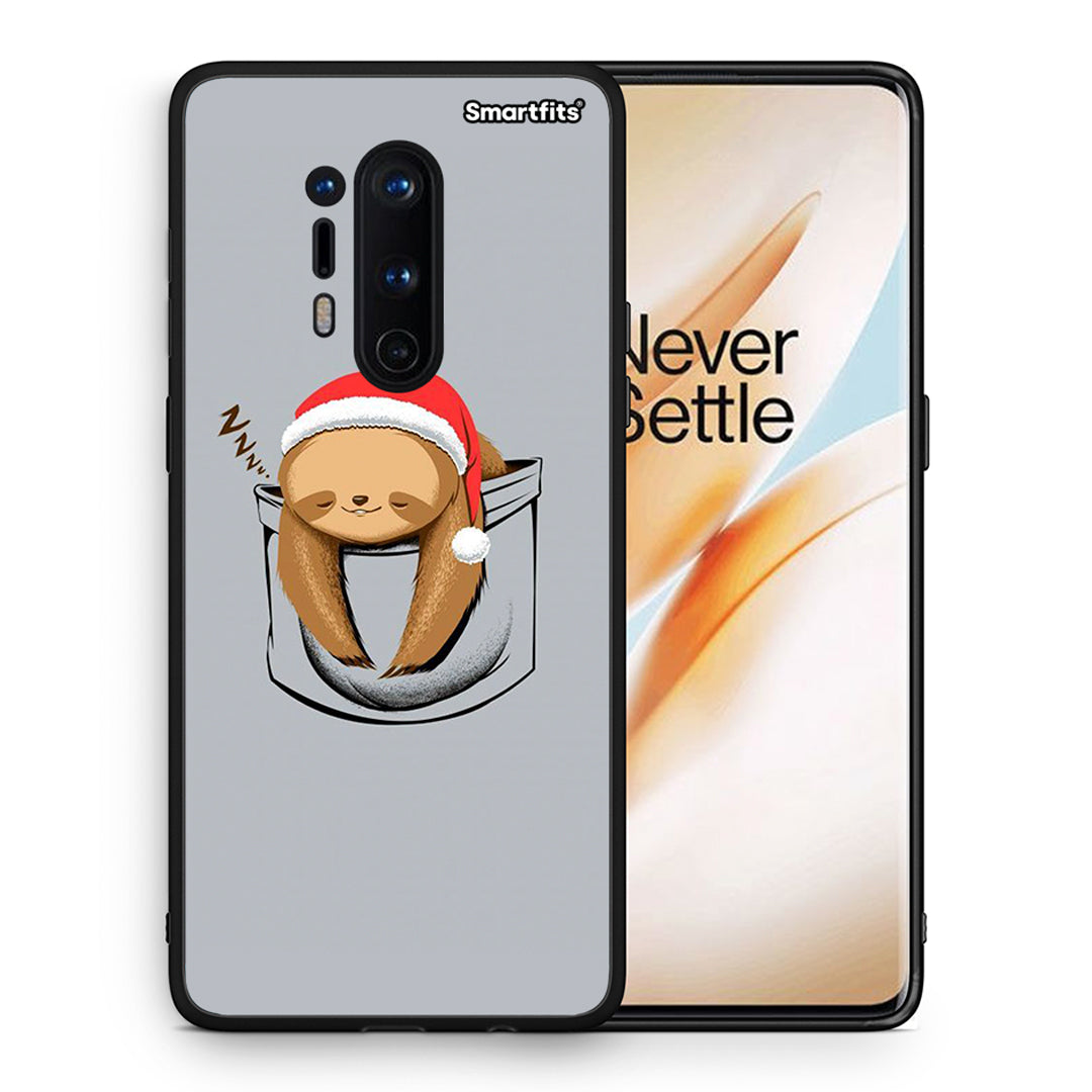 Θήκη OnePlus 8 Pro Xmas Zzzz από τη Smartfits με σχέδιο στο πίσω μέρος και μαύρο περίβλημα | OnePlus 8 Pro Xmas Zzzz case with colorful back and black bezels