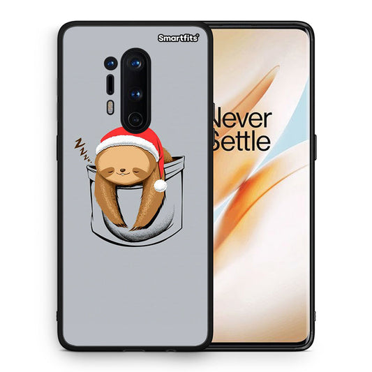 Θήκη OnePlus 8 Pro Xmas Zzzz από τη Smartfits με σχέδιο στο πίσω μέρος και μαύρο περίβλημα | OnePlus 8 Pro Xmas Zzzz case with colorful back and black bezels