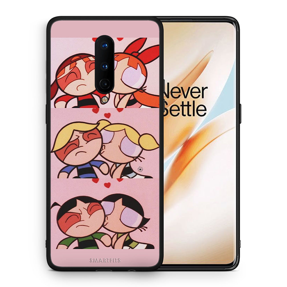 Θήκη Αγίου Βαλεντίνου OnePlus 8 Puff Love από τη Smartfits με σχέδιο στο πίσω μέρος και μαύρο περίβλημα | OnePlus 8 Puff Love case with colorful back and black bezels