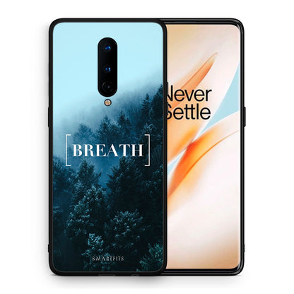 Θήκη OnePlus 8 Breath Quote από τη Smartfits με σχέδιο στο πίσω μέρος και μαύρο περίβλημα | OnePlus 8 Breath Quote case with colorful back and black bezels