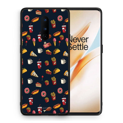 Θήκη OnePlus 8 Hungry Random από τη Smartfits με σχέδιο στο πίσω μέρος και μαύρο περίβλημα | OnePlus 8 Hungry Random case with colorful back and black bezels