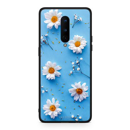 OnePlus 8 Real Daisies θήκη από τη Smartfits με σχέδιο στο πίσω μέρος και μαύρο περίβλημα | Smartphone case with colorful back and black bezels by Smartfits