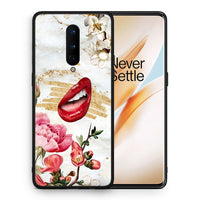 Thumbnail for Θήκη OnePlus 8 Red Lips από τη Smartfits με σχέδιο στο πίσω μέρος και μαύρο περίβλημα | OnePlus 8 Red Lips case with colorful back and black bezels