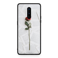 Thumbnail for OnePlus 8 Red Rose θήκη από τη Smartfits με σχέδιο στο πίσω μέρος και μαύρο περίβλημα | Smartphone case with colorful back and black bezels by Smartfits