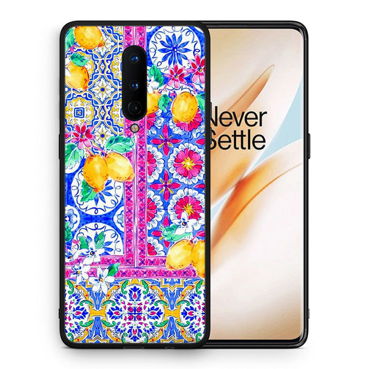 Θήκη OnePlus 8 Retro Spring από τη Smartfits με σχέδιο στο πίσω μέρος και μαύρο περίβλημα | OnePlus 8 Retro Spring case with colorful back and black bezels