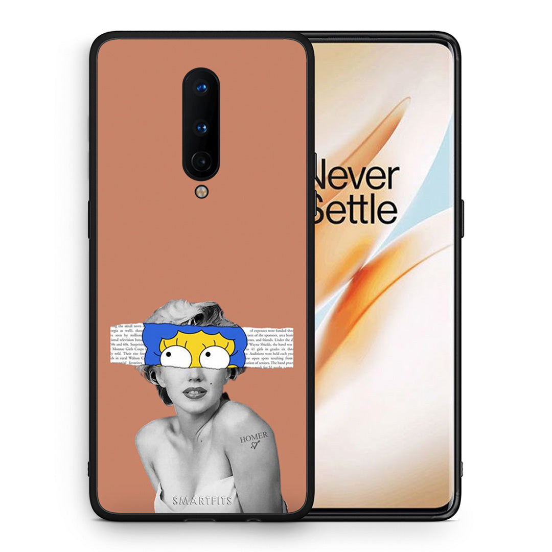 Θήκη OnePlus 8 Sim Merilyn από τη Smartfits με σχέδιο στο πίσω μέρος και μαύρο περίβλημα | OnePlus 8 Sim Merilyn case with colorful back and black bezels