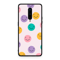 Thumbnail for OnePlus 8 Smiley Faces θήκη από τη Smartfits με σχέδιο στο πίσω μέρος και μαύρο περίβλημα | Smartphone case with colorful back and black bezels by Smartfits