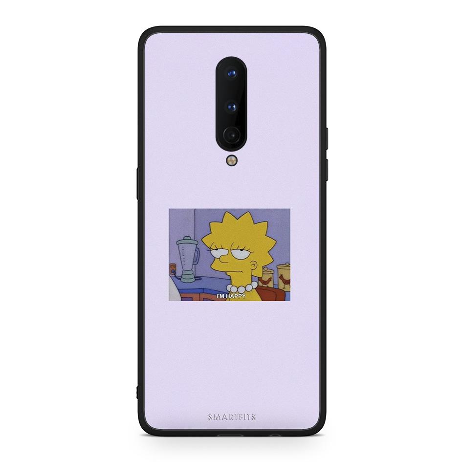 OnePlus 8 So Happy θήκη από τη Smartfits με σχέδιο στο πίσω μέρος και μαύρο περίβλημα | Smartphone case with colorful back and black bezels by Smartfits