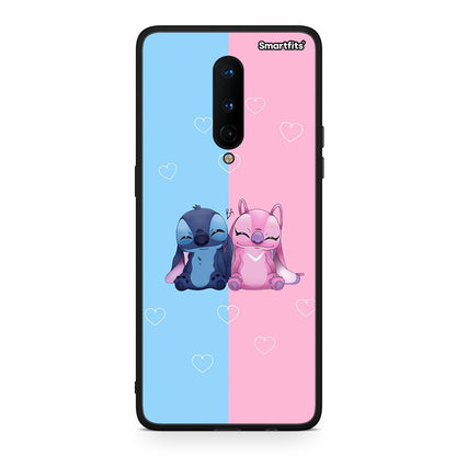 OnePlus 8 Stitch And Angel θήκη από τη Smartfits με σχέδιο στο πίσω μέρος και μαύρο περίβλημα | Smartphone case with colorful back and black bezels by Smartfits