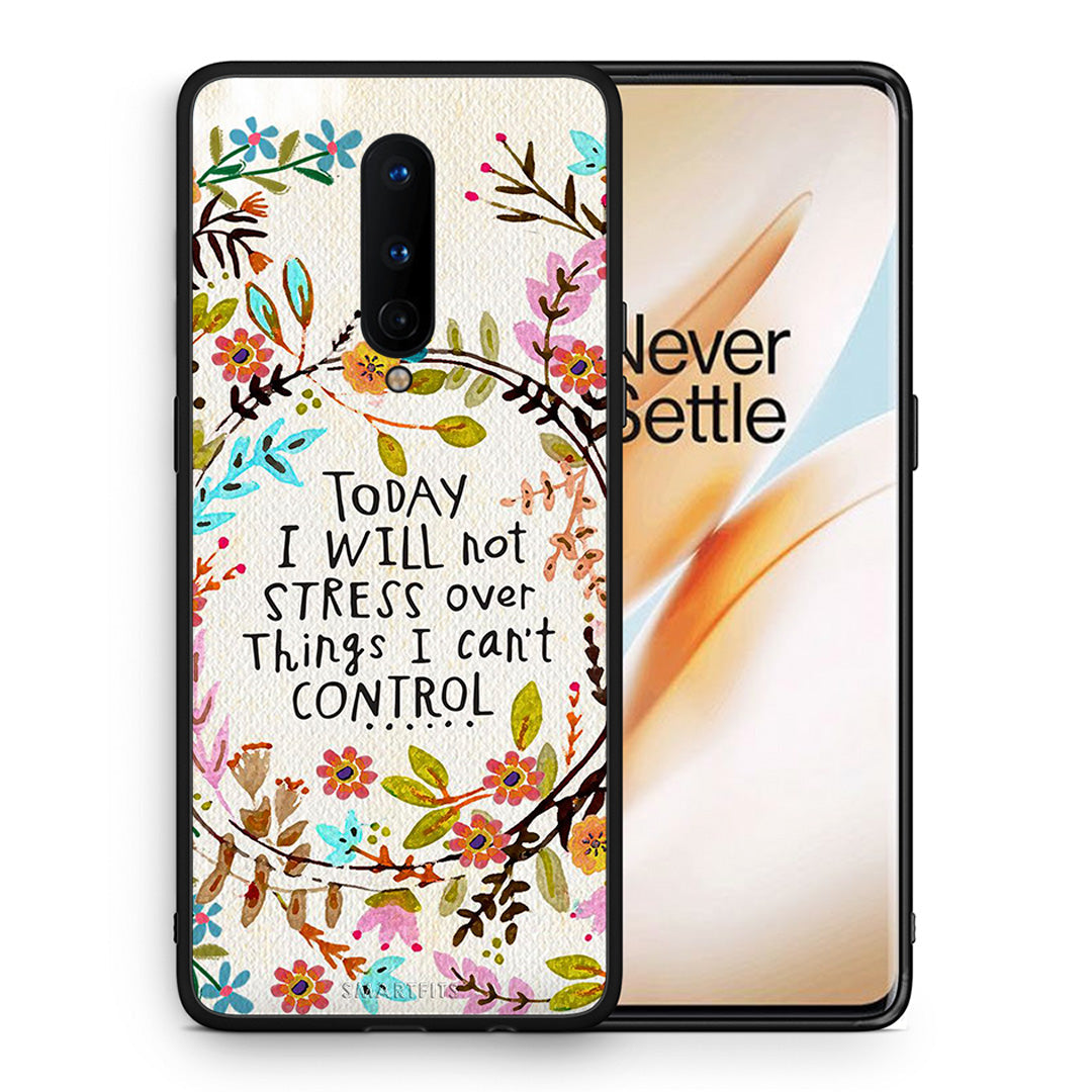 Θήκη OnePlus 8 Stress Over από τη Smartfits με σχέδιο στο πίσω μέρος και μαύρο περίβλημα | OnePlus 8 Stress Over case with colorful back and black bezels