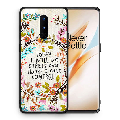 Θήκη OnePlus 8 Stress Over από τη Smartfits με σχέδιο στο πίσω μέρος και μαύρο περίβλημα | OnePlus 8 Stress Over case with colorful back and black bezels