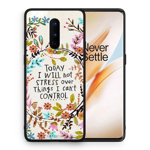 Θήκη OnePlus 8 Stress Over από τη Smartfits με σχέδιο στο πίσω μέρος και μαύρο περίβλημα | OnePlus 8 Stress Over case with colorful back and black bezels