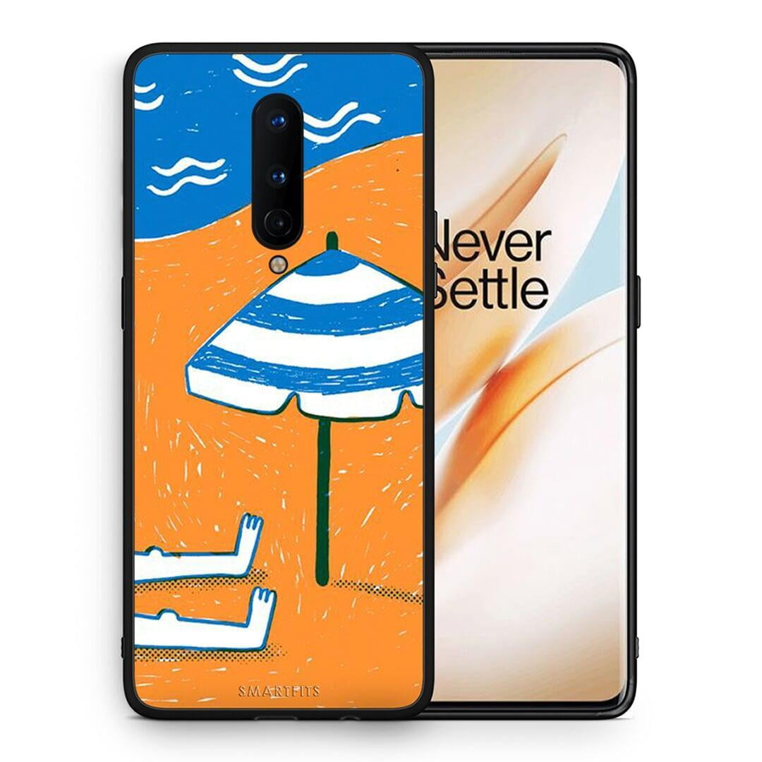 Θήκη OnePlus 8 Summering από τη Smartfits με σχέδιο στο πίσω μέρος και μαύρο περίβλημα | OnePlus 8 Summering case with colorful back and black bezels