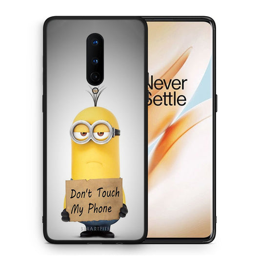 Θήκη OnePlus 8 Minion Text από τη Smartfits με σχέδιο στο πίσω μέρος και μαύρο περίβλημα | OnePlus 8 Minion Text case with colorful back and black bezels