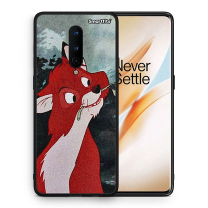 Θήκη OnePlus 8 Tod And Vixey Love 1 από τη Smartfits με σχέδιο στο πίσω μέρος και μαύρο περίβλημα | OnePlus 8 Tod And Vixey Love 1 case with colorful back and black bezels