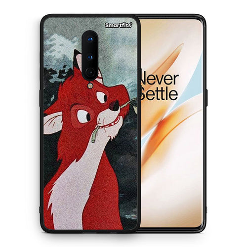 Θήκη OnePlus 8 Tod And Vixey Love 1 από τη Smartfits με σχέδιο στο πίσω μέρος και μαύρο περίβλημα | OnePlus 8 Tod And Vixey Love 1 case with colorful back and black bezels