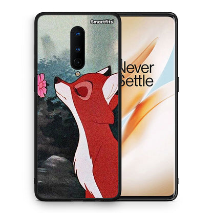 Θήκη OnePlus 8 Tod And Vixey Love 2 από τη Smartfits με σχέδιο στο πίσω μέρος και μαύρο περίβλημα | OnePlus 8 Tod And Vixey Love 2 case with colorful back and black bezels