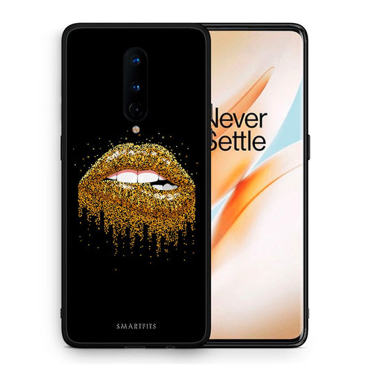 Θήκη OnePlus 8 Golden Valentine από τη Smartfits με σχέδιο στο πίσω μέρος και μαύρο περίβλημα | OnePlus 8 Golden Valentine case with colorful back and black bezels