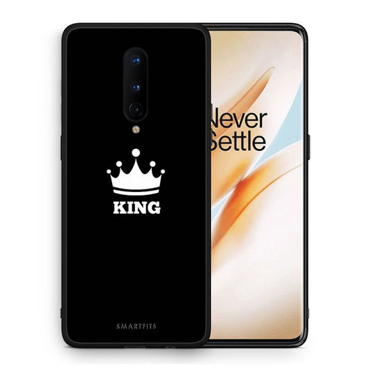 Θήκη OnePlus 8 King Valentine από τη Smartfits με σχέδιο στο πίσω μέρος και μαύρο περίβλημα | OnePlus 8 King Valentine case with colorful back and black bezels