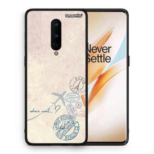 Θήκη OnePlus 8 Where Next από τη Smartfits με σχέδιο στο πίσω μέρος και μαύρο περίβλημα | OnePlus 8 Where Next case with colorful back and black bezels