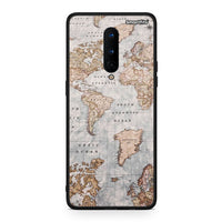 Thumbnail for OnePlus 8 World Map Θήκη από τη Smartfits με σχέδιο στο πίσω μέρος και μαύρο περίβλημα | Smartphone case with colorful back and black bezels by Smartfits