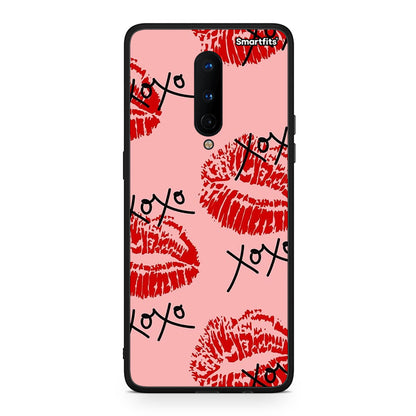 OnePlus 8 XOXO Lips θήκη από τη Smartfits με σχέδιο στο πίσω μέρος και μαύρο περίβλημα | Smartphone case with colorful back and black bezels by Smartfits