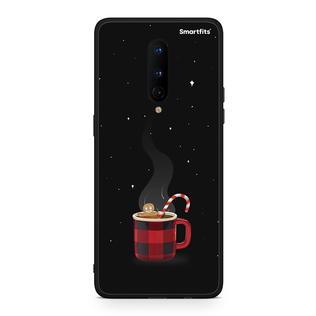 OnePlus 8 Xmas Bathing θήκη από τη Smartfits με σχέδιο στο πίσω μέρος και μαύρο περίβλημα | Smartphone case with colorful back and black bezels by Smartfits